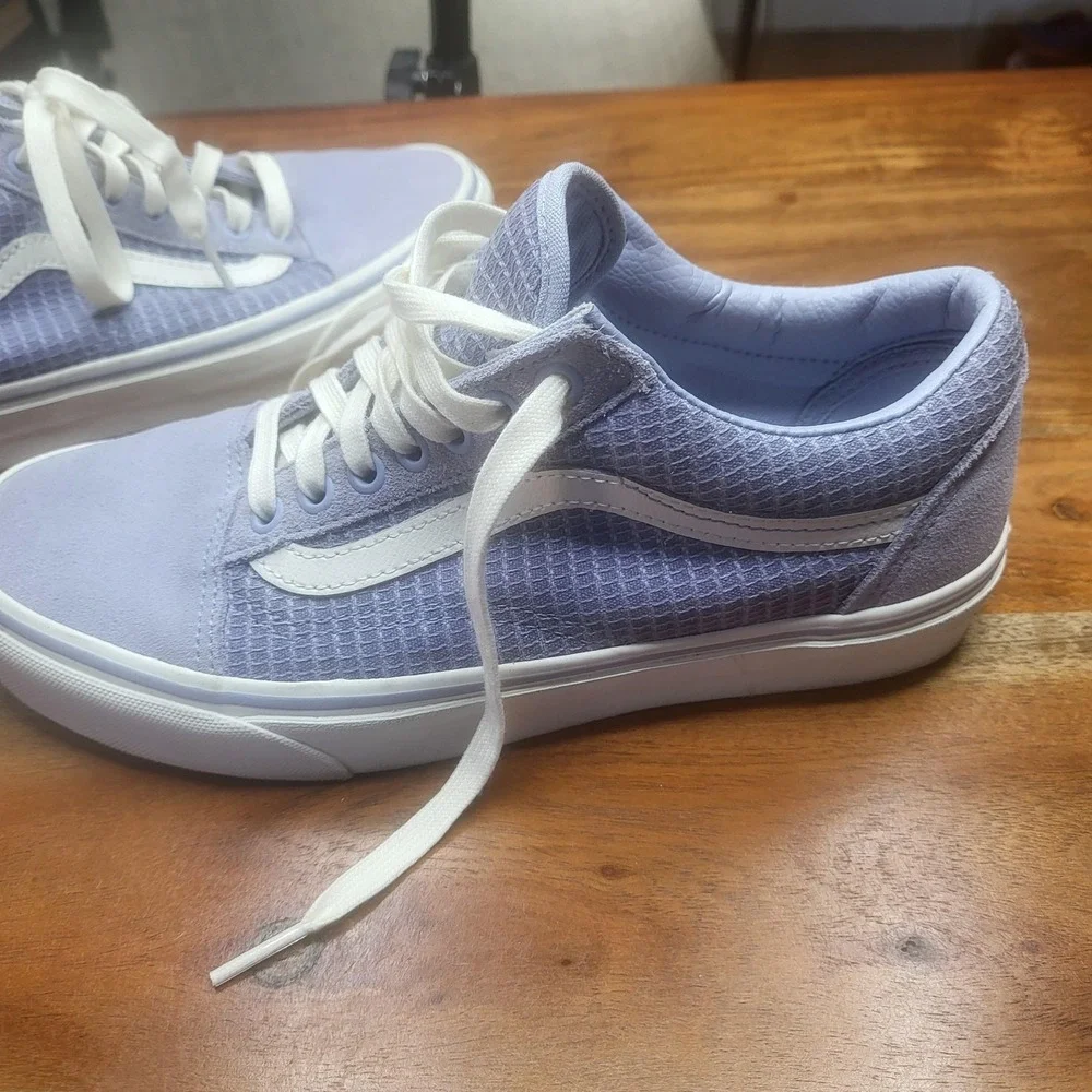 Vans‎ Shoes Mens Size 7 Purple Old Skool Mesh Suede Low Top Skate Womens 8.5
